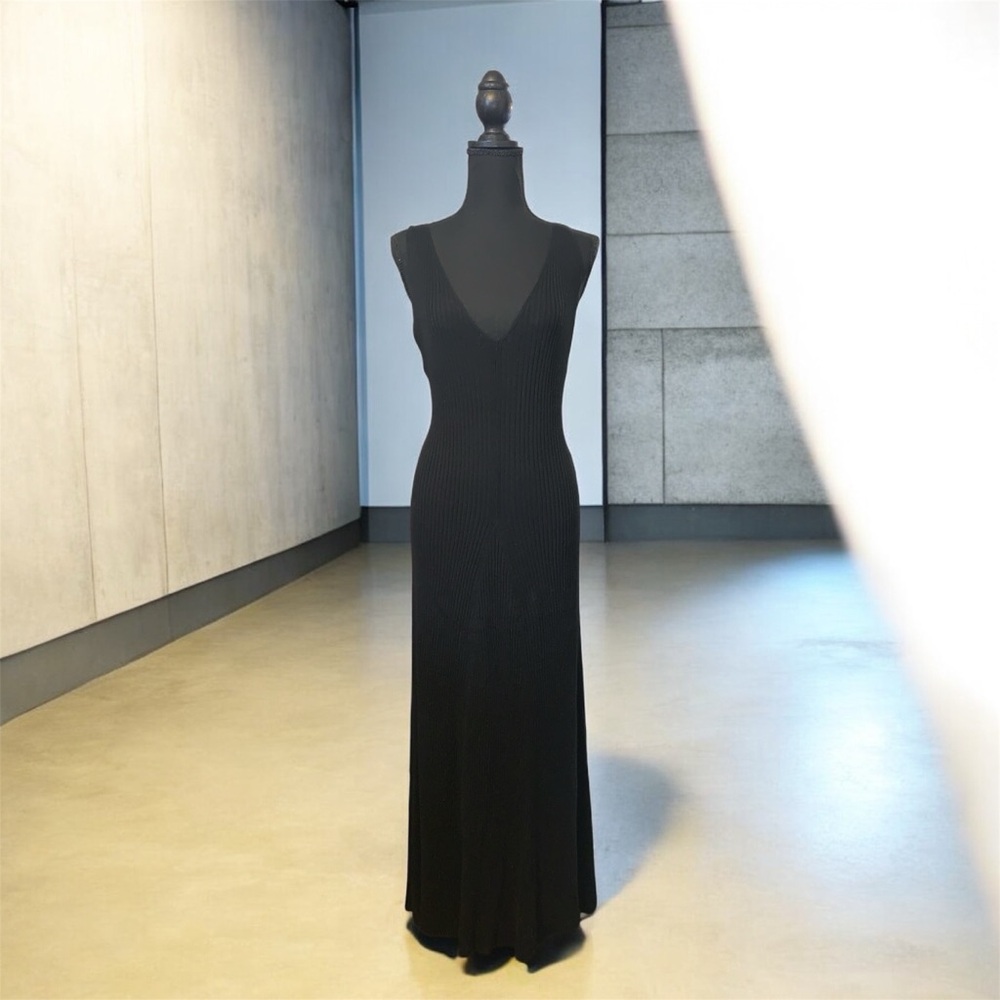 Free People Black Sleeveless Knit Maxi Dress Fits Sz S/M